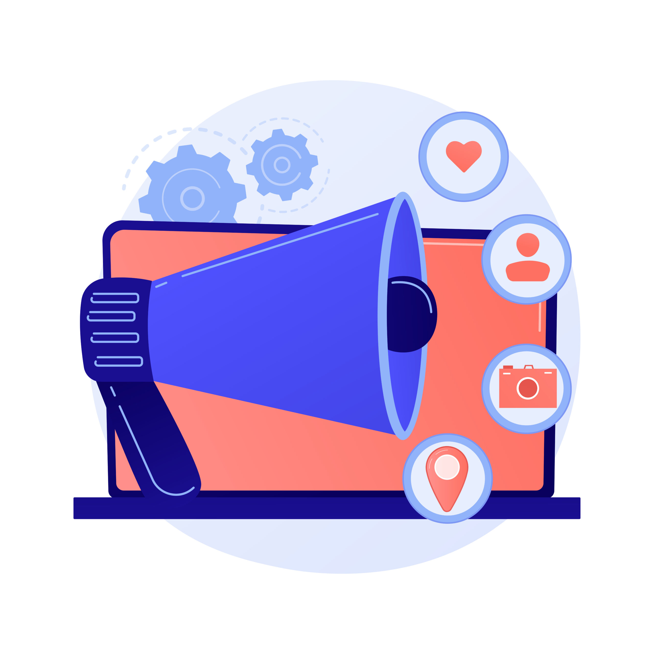 social media ad vector concept metaphor.